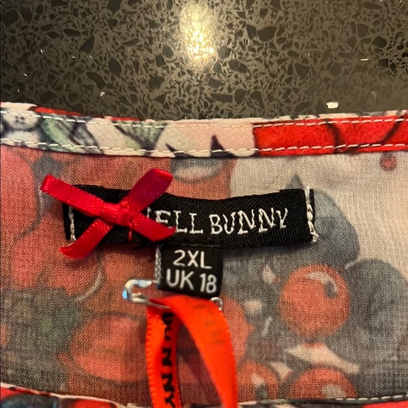 Hell Bunny Floral Blouse 2XL - Picture 5 of 8